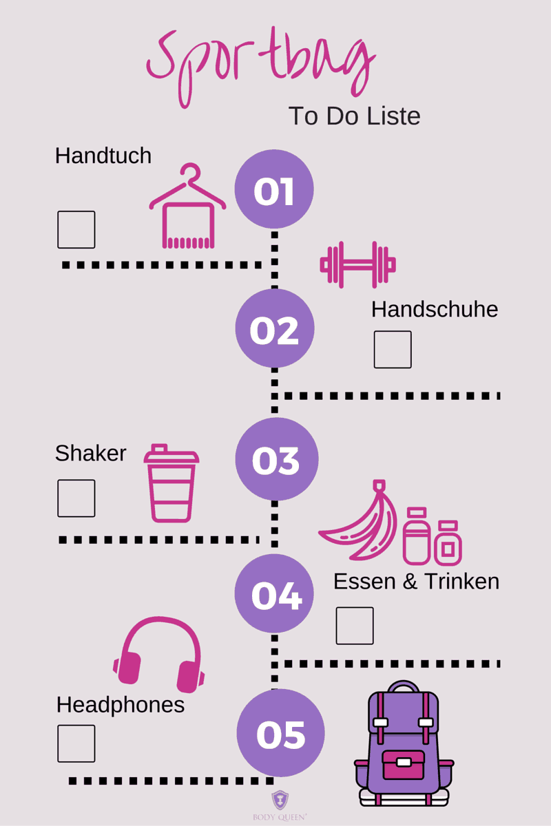 Was darf in der Sporttasche nicht fehlen?
