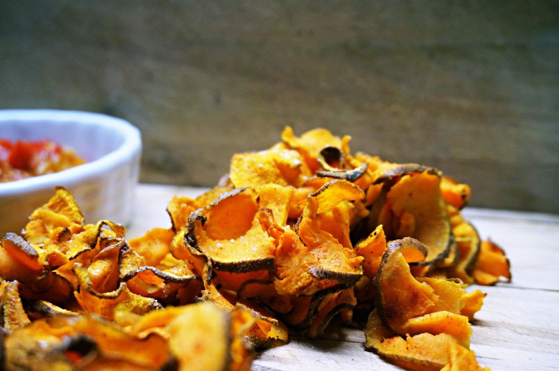 Gesunder Snack: Süßkartoffelchips